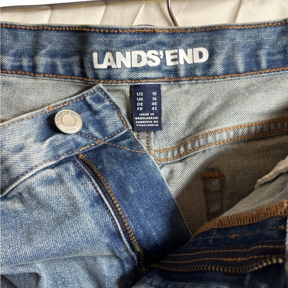 Lands' End Women's Classic Blue Straight Jeans Size 10 - Picture 5 of 8